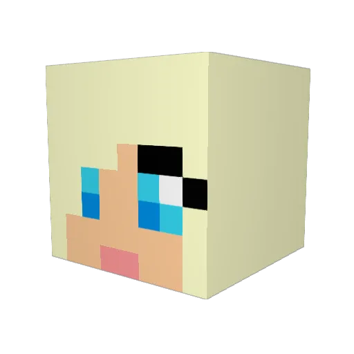 TailsPB Minecraft avatar head, 3D render