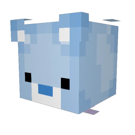 Tails_18 Minecraft avatar head, 3D render