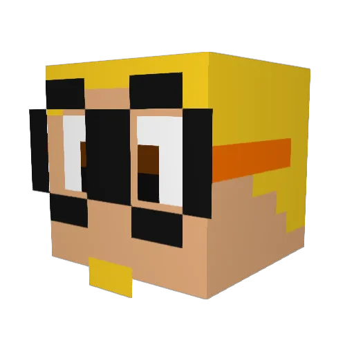 Tailsman710_YT Minecraft avatar head, 3D render