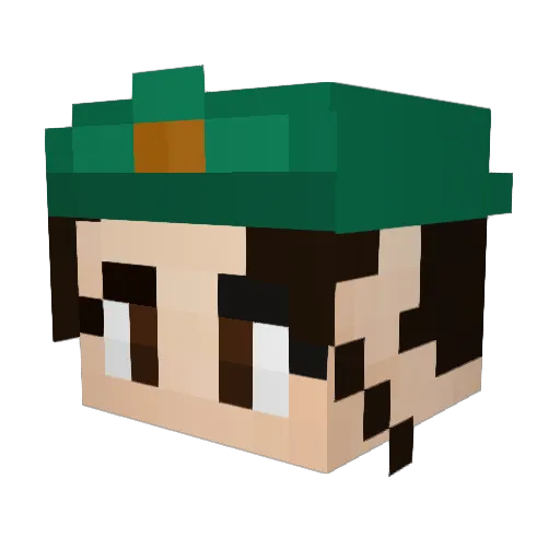 Tailswarrior Minecraft avatar head, 3D render