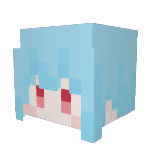 Tailure Minecraft avatar head, 3D render