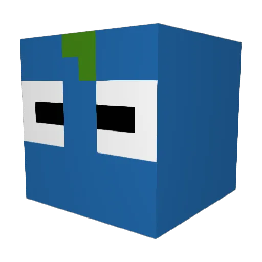 Tailycraft Minecraft avatar head, 3D render