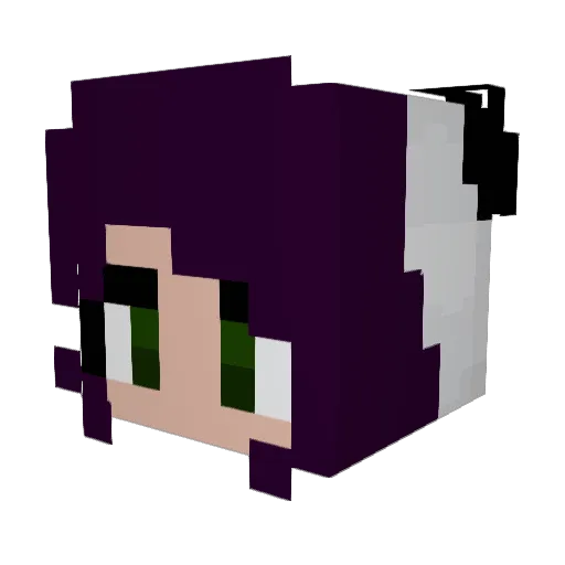 Taimi_Small Minecraft avatar head, 3D render