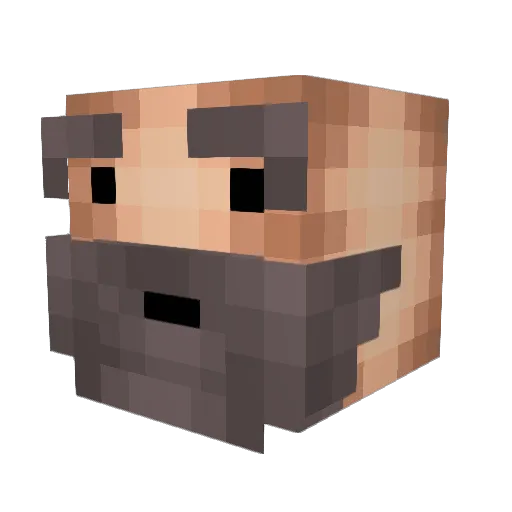 Taimu_ Minecraft avatar head, 3D render