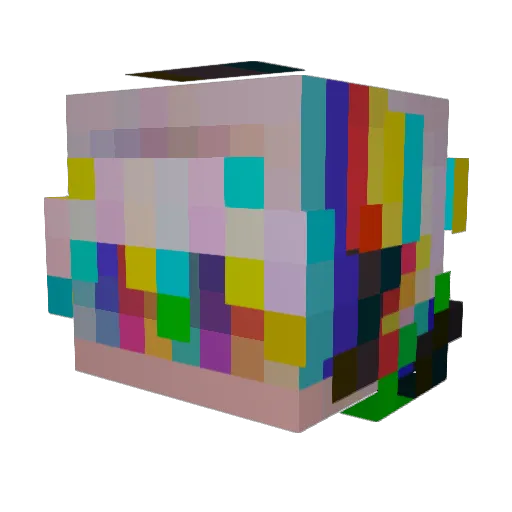 TaintedChipmunk Minecraft avatar head, 3D render