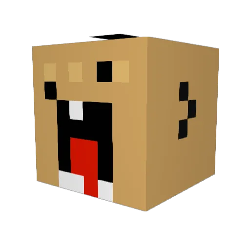 TaintedKiwi Minecraft avatar head, 3D render
