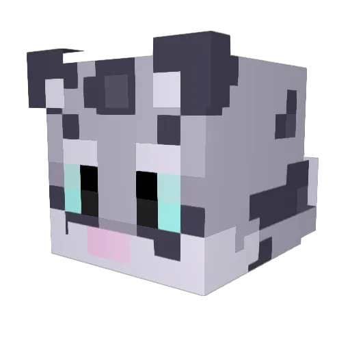 Taintted Minecraft avatar head, 3D render