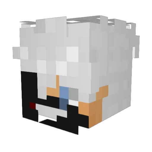 Taiqeh Minecraft avatar head, 3D render
