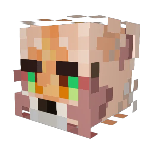 TairuPANdA Minecraft avatar head, 3D render