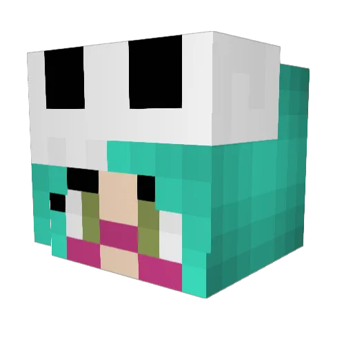 Taisa Minecraft avatar head, 3D render