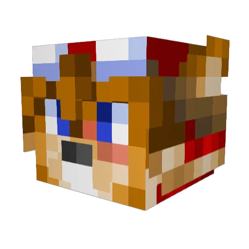 Taithrah Minecraft avatar head, 3D render