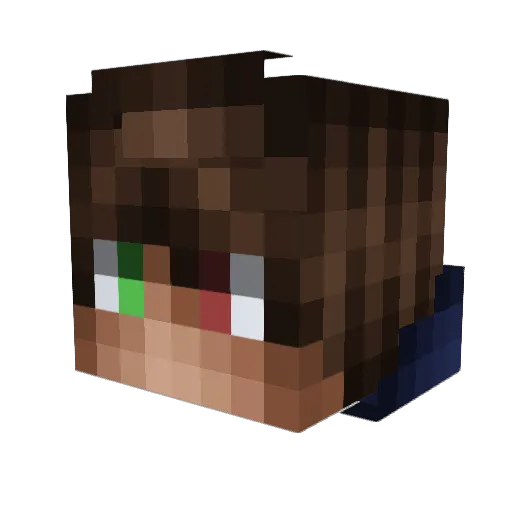 TaitoA5 Minecraft avatar head, 3D render