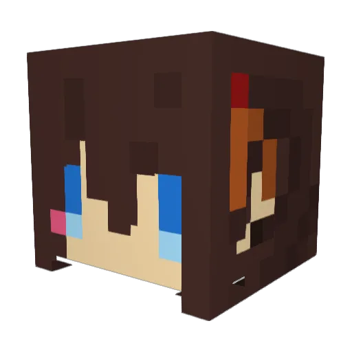 TaitoIQ3 Minecraft avatar head, 3D render