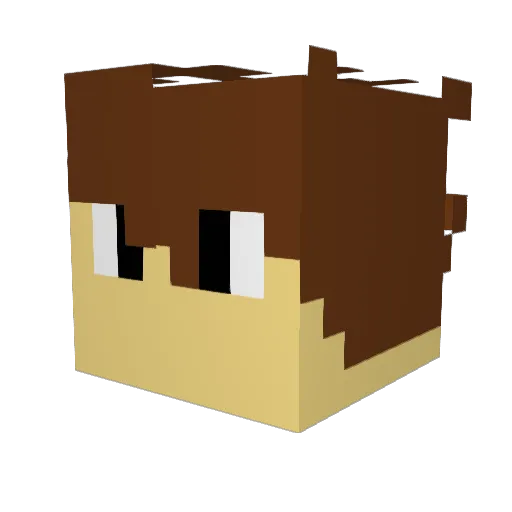 Taityy Minecraft avatar head, 3D render