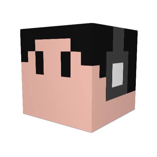 Taiwanchang Minecraft avatar head, 3D render