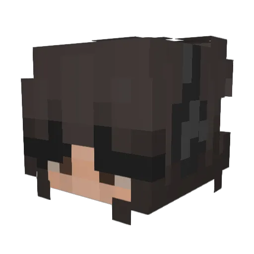 Taiyakae Minecraft avatar head, 3D render