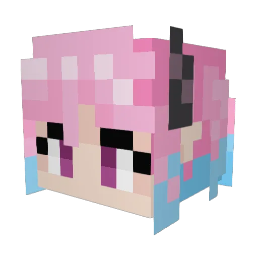 TaiyoKisaki Minecraft avatar head, 3D render