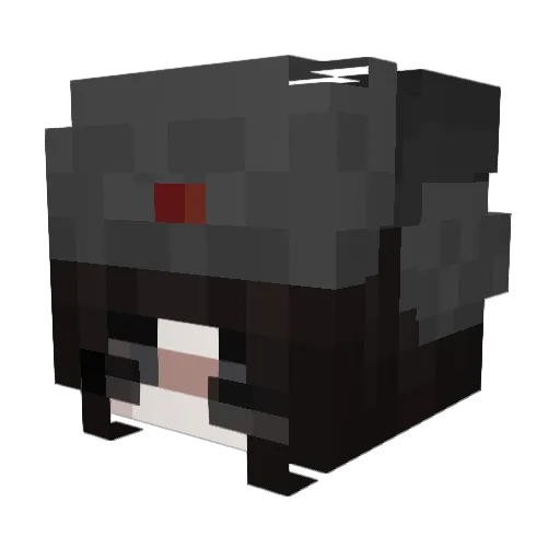 TaiyoXi Minecraft avatar head, 3D render