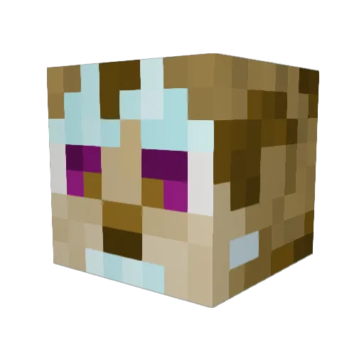 TaizenChisou Minecraft avatar head, 3D render