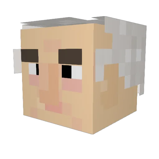 Tajemnica Minecraft avatar head, 3D render