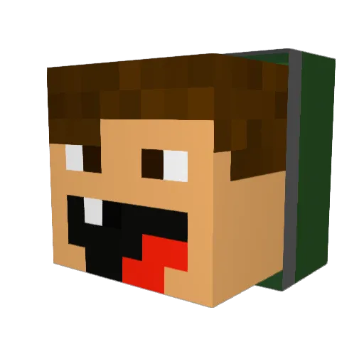 Tajfoon Minecraft avatar head, 3D render
