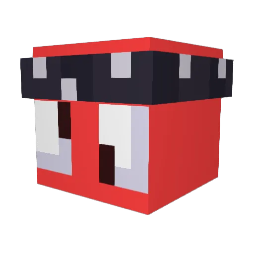 Tajt Minecraft avatar head, 3D render