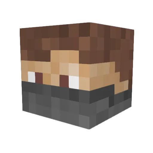Tak420 Minecraft avatar head, 3D render