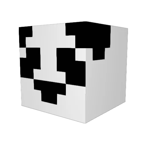 TakaGiF Minecraft avatar head, 3D render