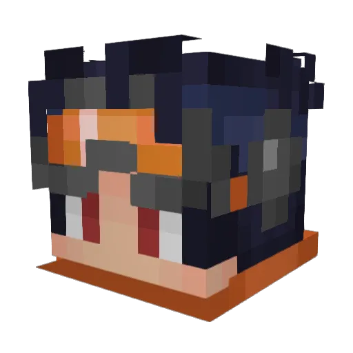Taka_nashi Minecraft avatar head, 3D render