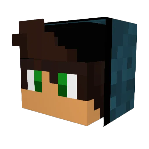 Takaariku Minecraft avatar head, 3D render