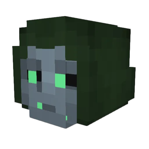 Takago Minecraft avatar head, 3D render