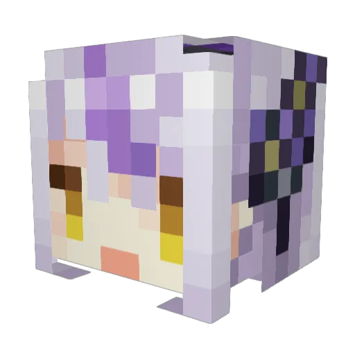 Takami0 Minecraft avatar head, 3D render