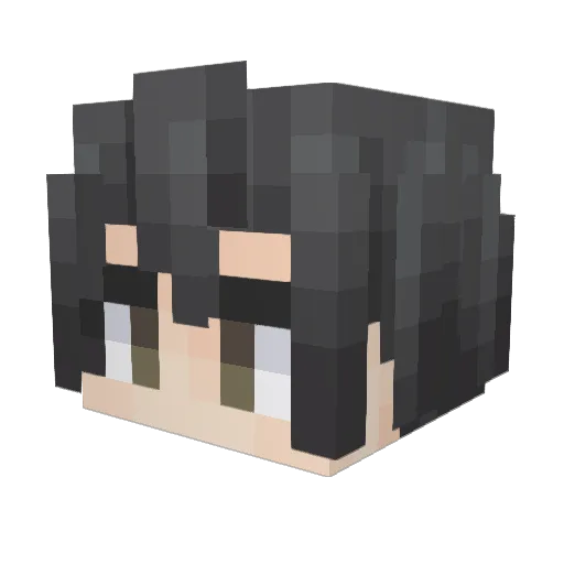 Takao513 Minecraft avatar head, 3D render