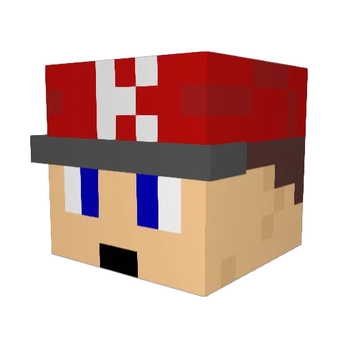 Takarii2 Minecraft avatar head, 3D render