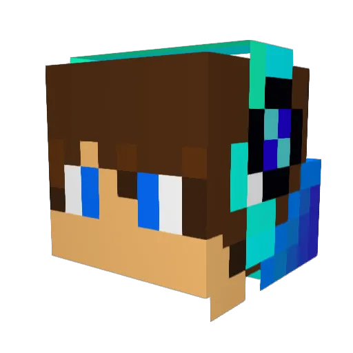 Takashi0133 Minecraft avatar head, 3D render