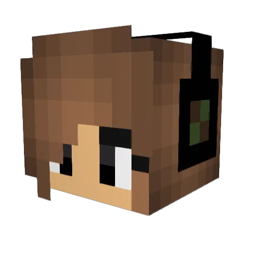 TakashiPoi Minecraft avatar head, 3D render