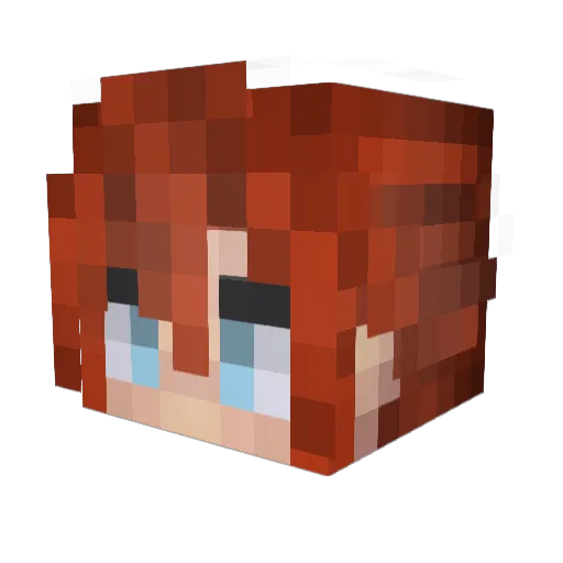 TakashiX_ Minecraft avatar head, 3D render