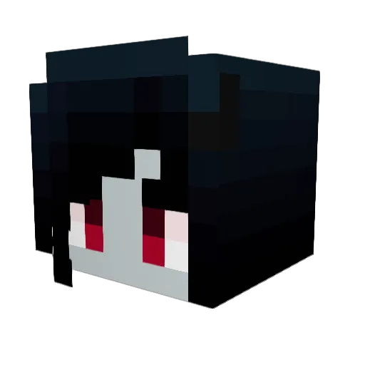 Takatemp Minecraft avatar head, 3D render