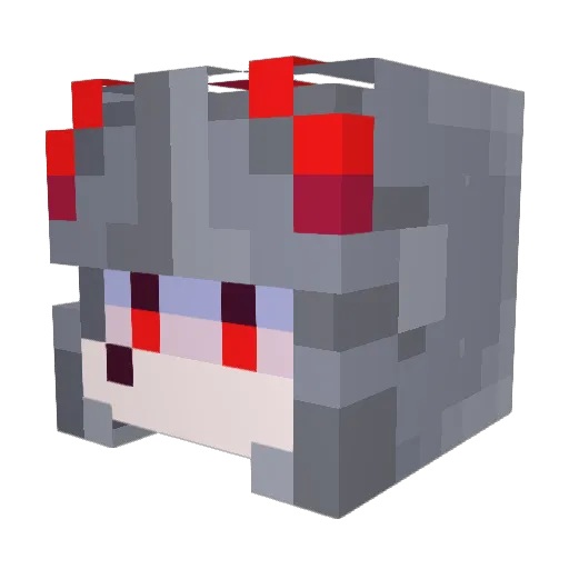 Takatiel Minecraft avatar head, 3D render