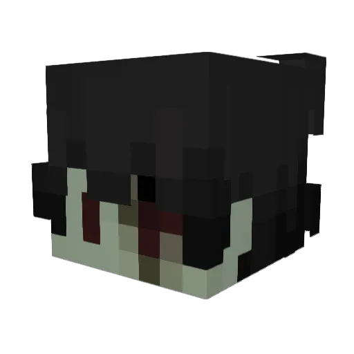 Takayuu_ Minecraft avatar head, 3D render
