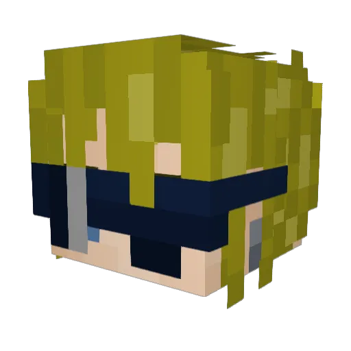 Takd Minecraft avatar head, 3D render