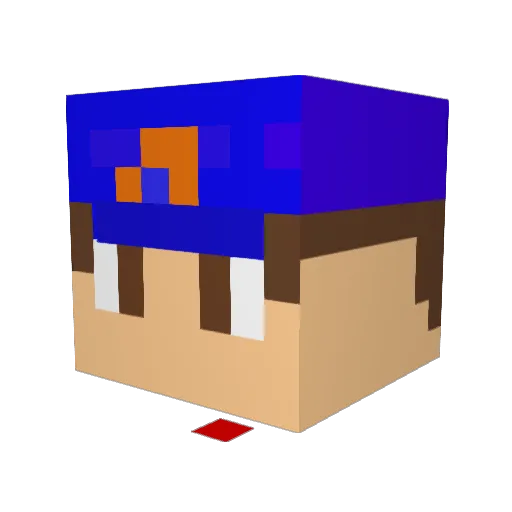 Takebooty Minecraft avatar head, 3D render