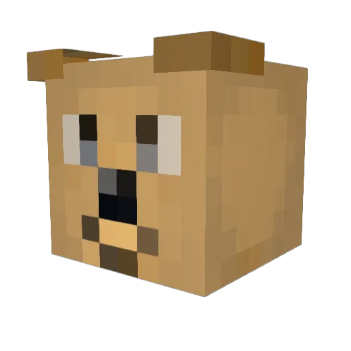 TakedaYamato Minecraft avatar head, 3D render