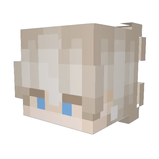 Takee_it Minecraft avatar head, 3D render