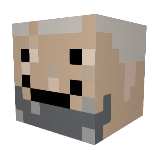 Takemisiu Minecraft avatar head, 3D render