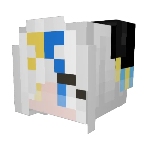 TakenMisT Minecraft avatar head, 3D render