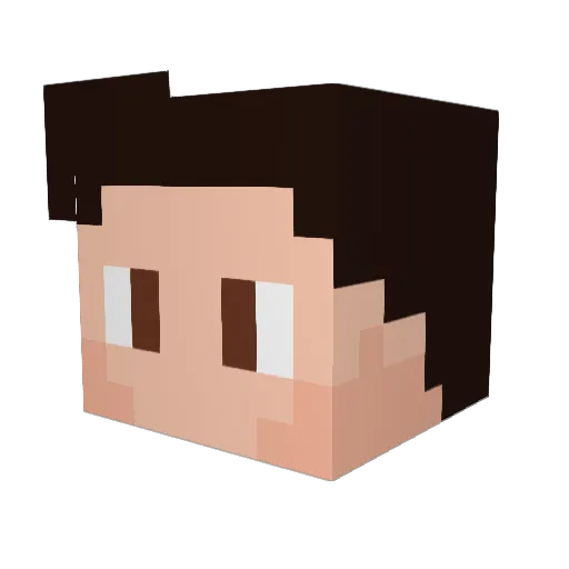 TakenWaffles Minecraft avatar head, 3D render