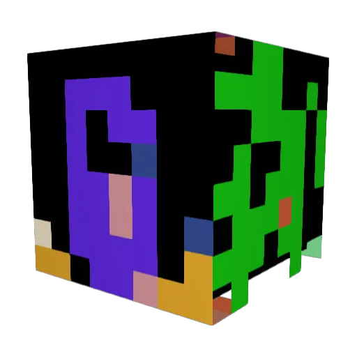 TakeoPetrov Minecraft avatar head, 3D render