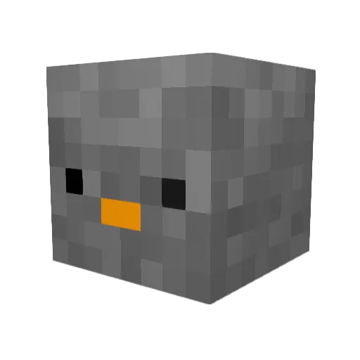 TakeoverTomcat Minecraft avatar head, 3D render