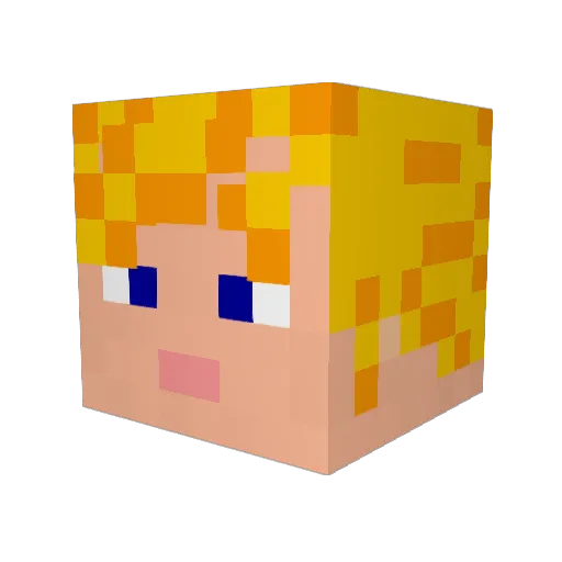 Takeshi_Banzai Minecraft avatar head, 3D render